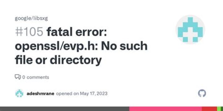 fatal error: openssl/evp.h: No such file or directory