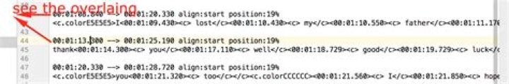 FFMPEG Converted SRT file from VTT has time overlapping issue