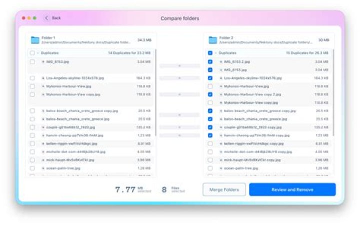 files comparison