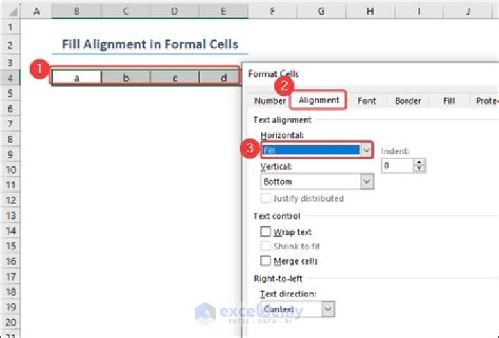 Fill Text Alignment