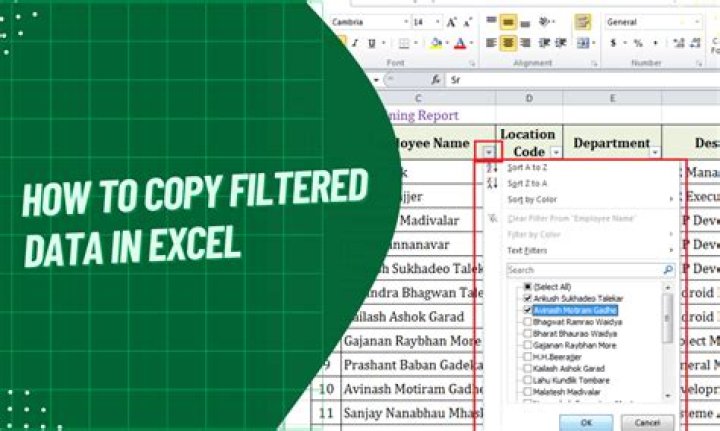 filtered data