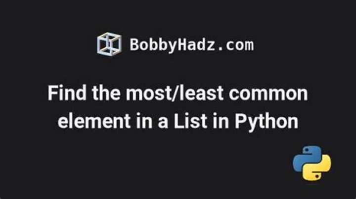 Find the most common element in a list