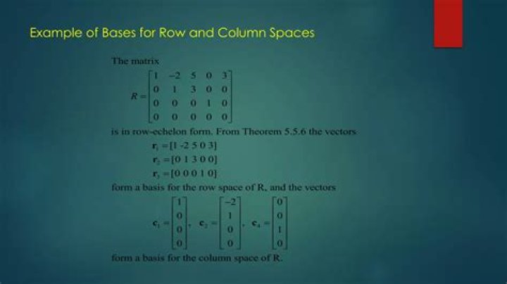 finding bases for row space and null space of matrix.