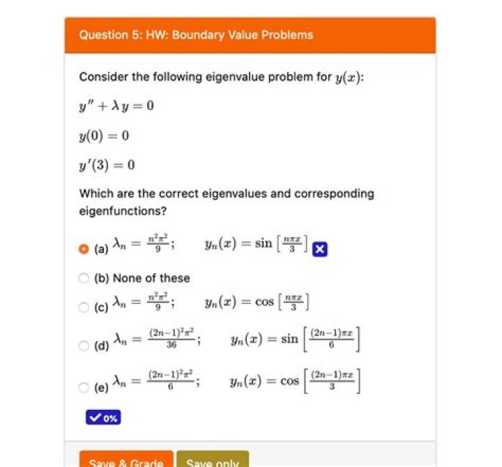 Finding eigenvalues and eigenfunctions of this boundary value problem