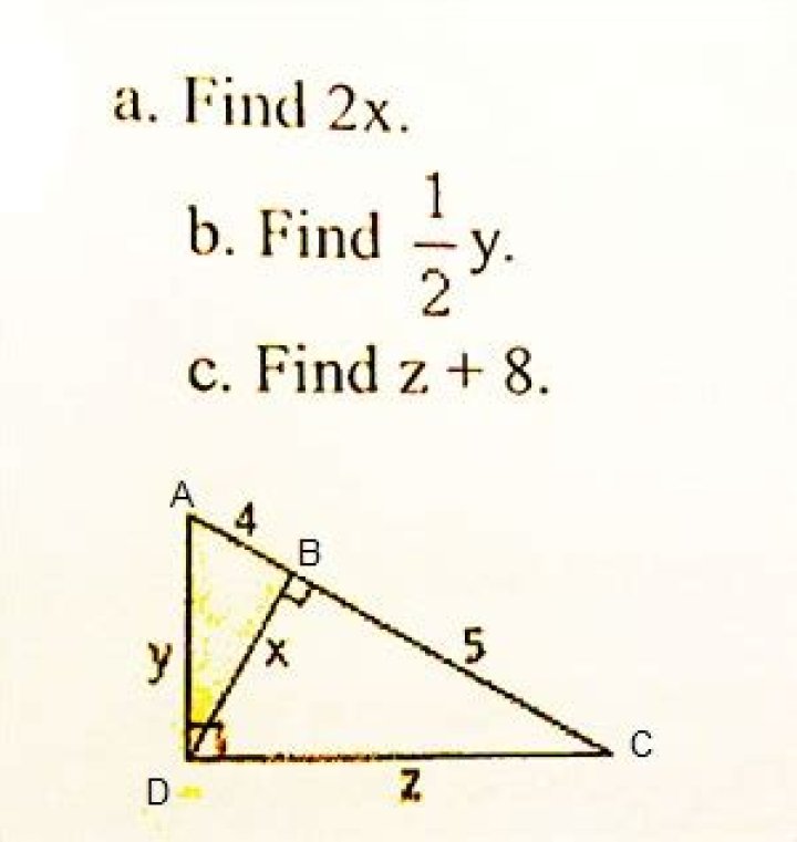 Finding x,y,z of a triangle