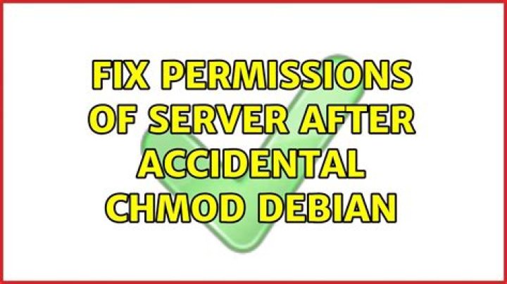 Fix permissions of server after accidental chmod [duplicate]