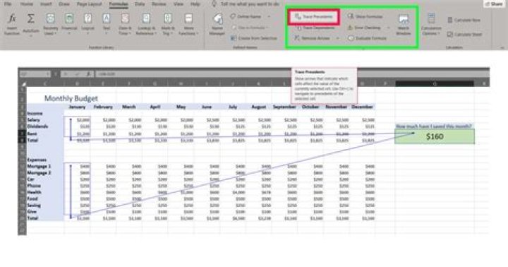 Following Excel precedents to cells on other sheets