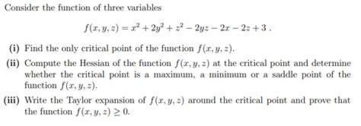 Function of three variables - Hessian zero