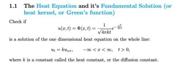 Fundamental solution of Heat equation