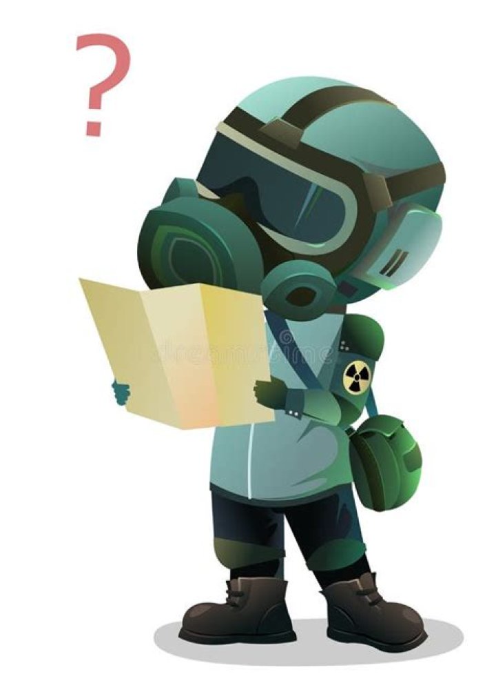 Gas mask icon on map