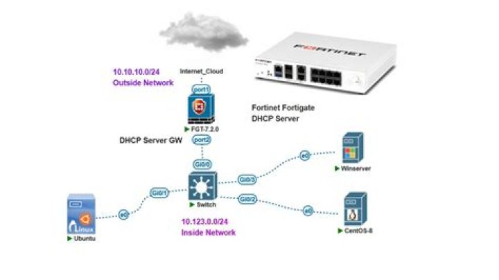 gateway on IP1, DHCP/DNS on IP2 -> network down