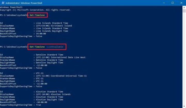 Get timezone from windows command line