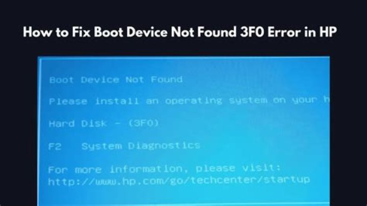 Getting an “Boot Device Not Found (3F0)” error on HP ZBook 15 G2