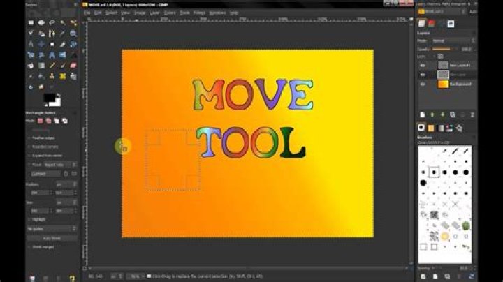 GIMP Move tool options