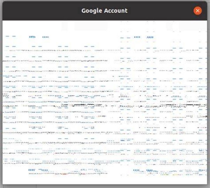 Google Account garbled text