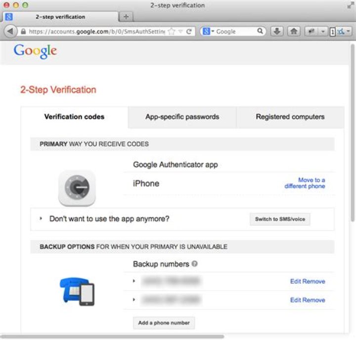 Google Authenticator and second device setup