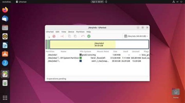 GParted showing /dev/sdb selected and 'Device Information' menu entry