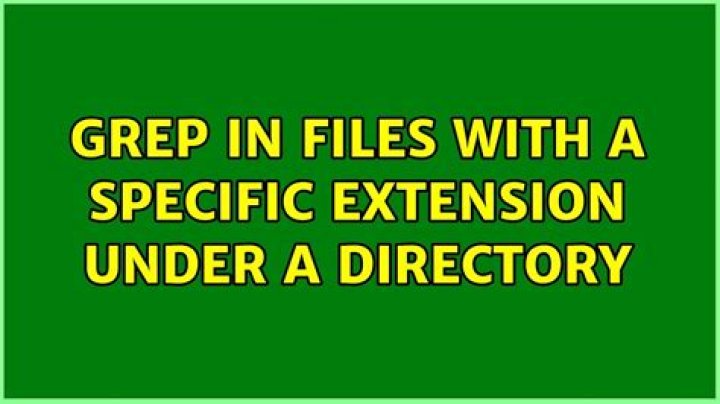 Grep in files with a specific extension under a directory