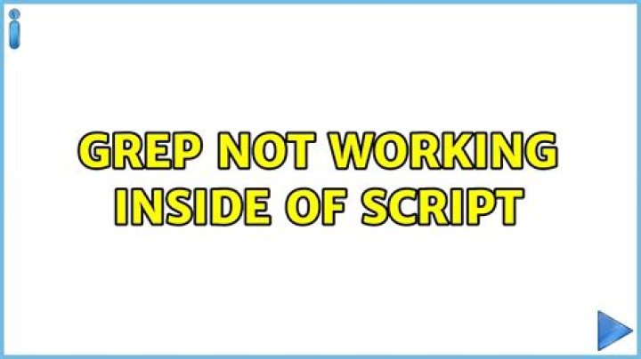 Grep not working inside of script