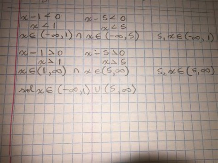 handwritten note of inequation operation