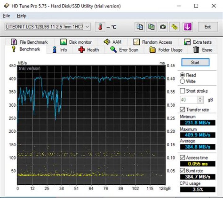 HD Tune drive benchmark