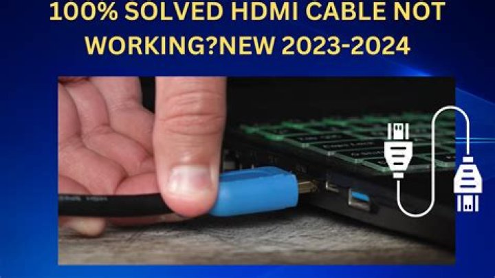 HDMI cable not working intermittently