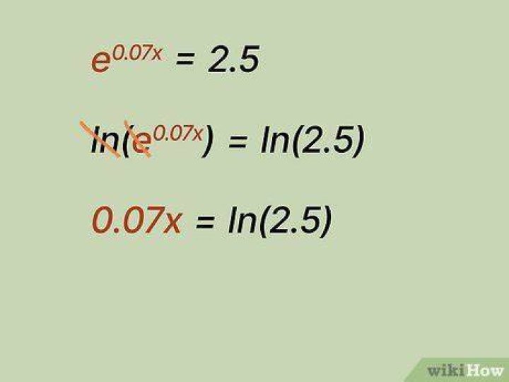 help understanding how $\ln$ and $e$ cancel.