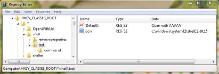 How can I add an icon to my custom context menu item in Windows 7?