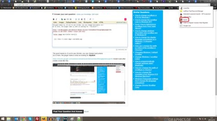 How can I change the scroll bar in Google Chrome to have different colors?