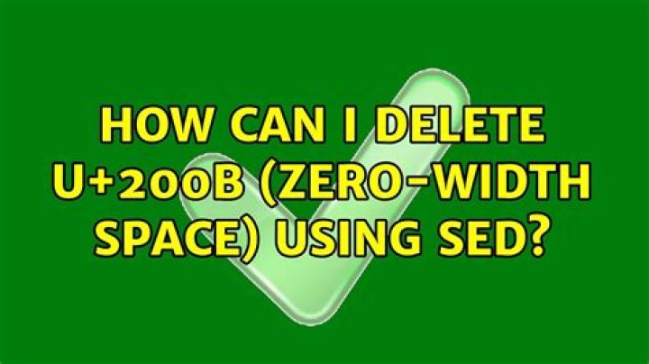 How can I delete U+200B (Zero-width space) using sed