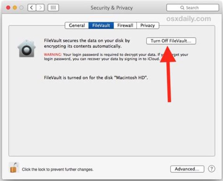 How can I disable FileVault Encryption Process? (Mac OS)