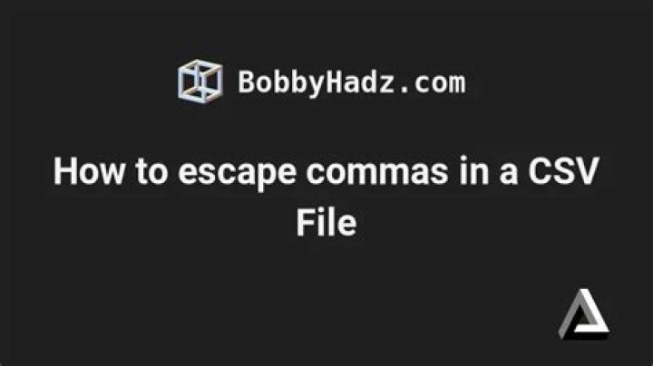 How can I escape commas in a CSV file?