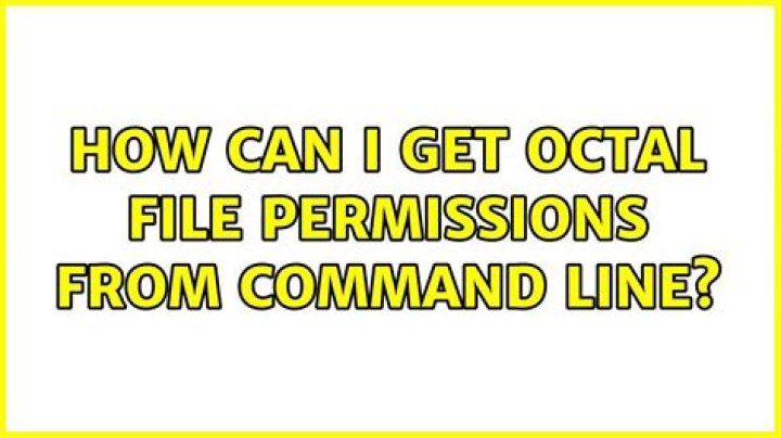 How can I get octal file permissions from command line?