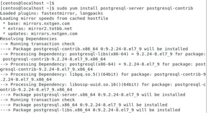 How can I install PostgreSQL using the command prompt?