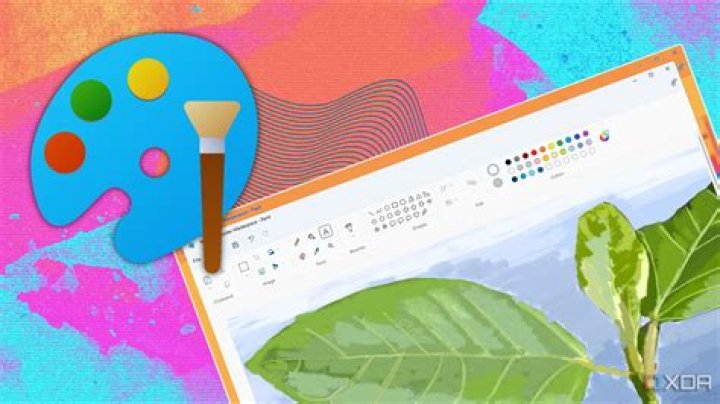 How can I prevent some added text from becoming pixelated in Microsoft Paint?