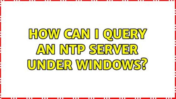 How can I query an NTP server under Windows?