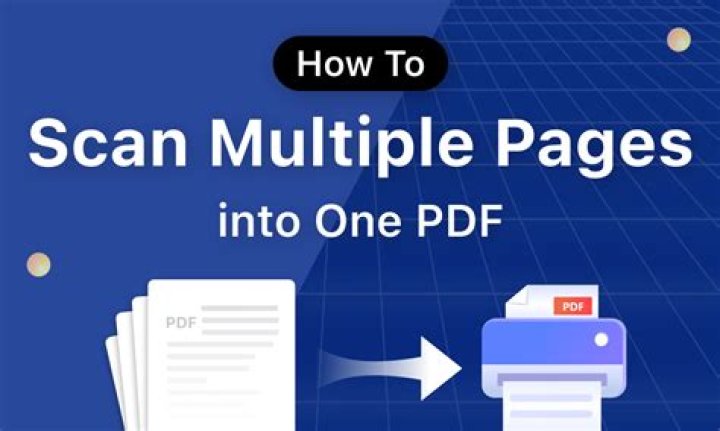 How can I scan multiple pages into a single PDF?