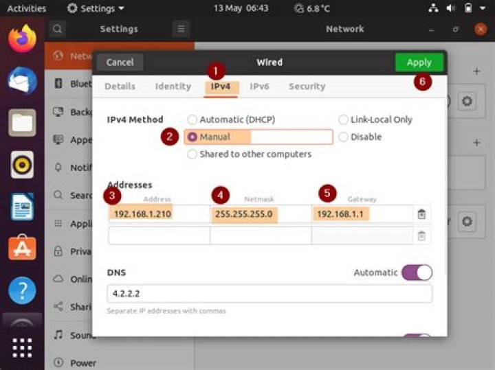 How can I set a static ip on a fresh installation of ubuntu 20.04 on my raspberry pi?