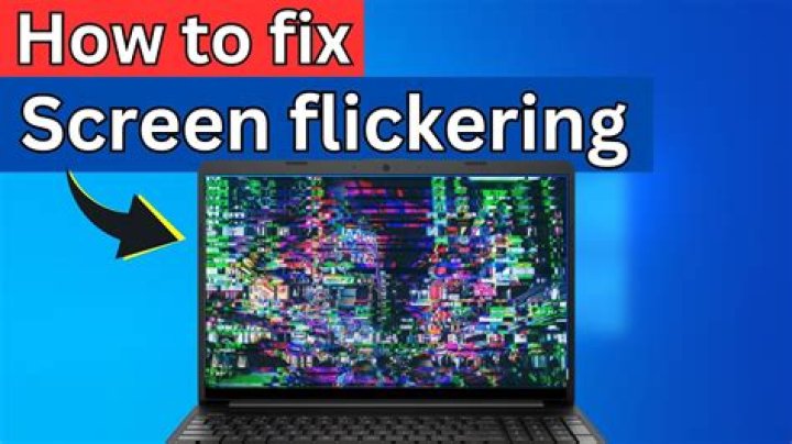 How can I stop my laptop display from flickering when I connect my TV?