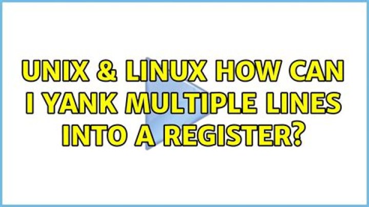 How can I yank multiple lines into a register?
