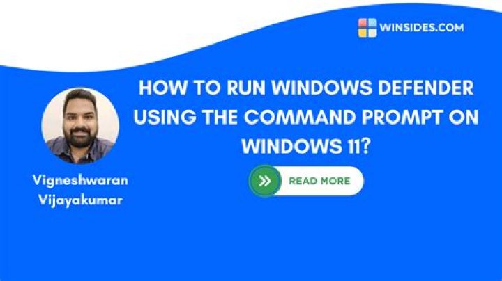 How can you scan from the command line with Windows Defender?
