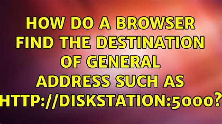 How do a browser find the destination of general address such as http://diskstation:5000?