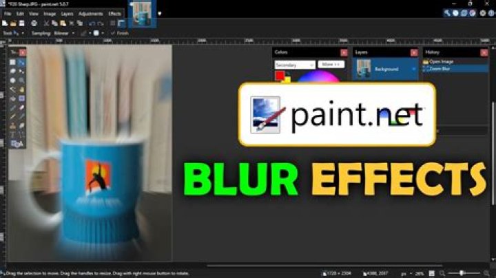 How do I blur colour borders in Paint.NET