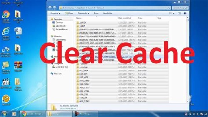 How do I clear the cache / history in Windows 7?