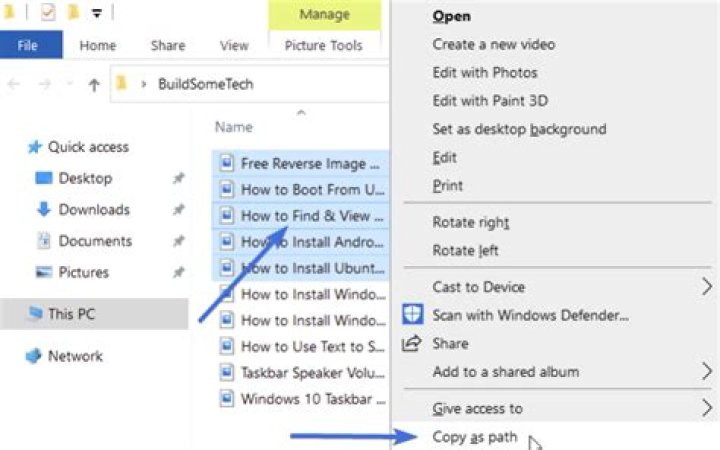 How do I copy all file names in a folder to notepad?