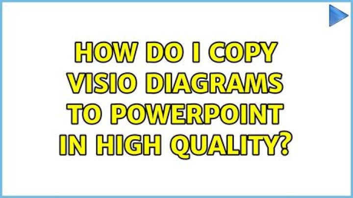 How do I copy Visio diagrams to Powerpoint in high quality?