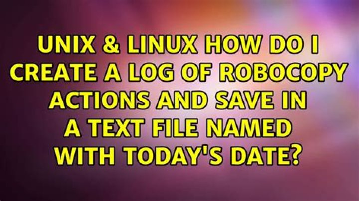 How do I create a log of robocopy actions and save in a text file named with today's date?
