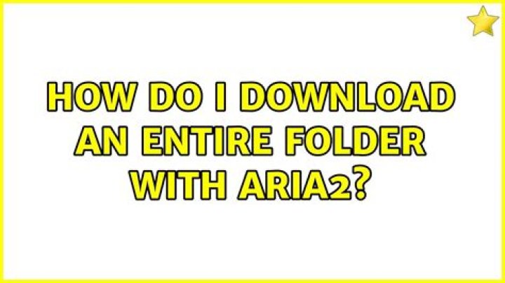 How do I download an entire folder with aria2?