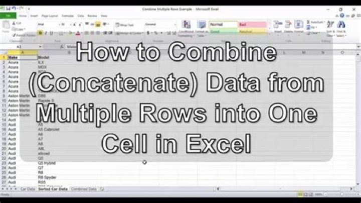 How do I easily combine multiple cells from Excel into a single cell?