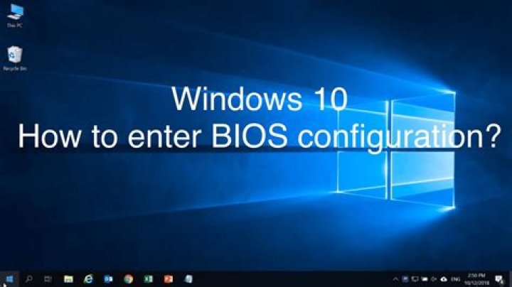 How do I enter the BIOS on Windows 10?
